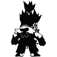 Street Fighter Akuma Back View - Wall Size Cartoon Decal Vinyl Decor Graphics Wallpaper Sticker
