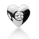 0.20 ctw Solitaire Diamond heart Pendant With Chain 14k Gold,pd97