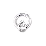 Mother and Child Diamond Circle Pendant .03ct