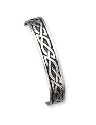 Sterling Silver 12.5mm Cuff Bangle Bracelet QB356"