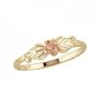Yellow-gold Pretty Black Hills Gold Ladies Rose Bud Ring size 6.5