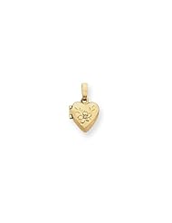 18in Gold-plated .01 Ct. Diamond Heart Locket Necklace