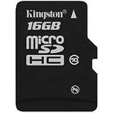 Kingston 16 GB Class 10 MicroSD Flash Card with SD Adapter SDC10/16GB