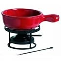 Emile Henry Flame Top Fondue Set Red
