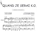 Partition : Quand je serai K.O. - Piano et paroles