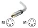 Belkin Pure AV Silver Series - Cable video - S-Video - mini-DIN 4 broches (M) - mini-DIN 4 broches (M) - 4.9 m - cable a quartes blinde