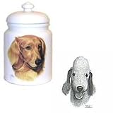 Bedlington Terrier Cookie Jar, Porcelain by Rosalinde (10' X 7')