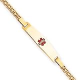 14k Medical Jewelry Childrens Bracelet - 6 Inch