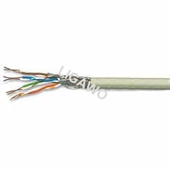 Verlegekabel Cat.6 100m SFTP doppelt geschirmt - steifes Kabel zum Anschluss an Netzwerkodsen und Patchpanel �ber LSA AWG23