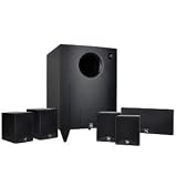 JVC SX-W655B 6-Piece 5.1 Channel Surround Sound Speaker System (Black)