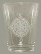Individually Hand Etched Nautical Compass Rocks Glass 4.5"H Set / 4