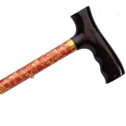 HealthPersonalCare: Adjustable Travel Folding Cane With Fritz Handle Sun Burst