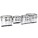 Pearl Championship PMT60234 Quint Tom Set, 10", 12", 13", 14" Pure White