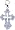 Cross, 14K White Gold Diamond Charm