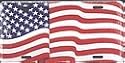 USA Wave Flag License Plate