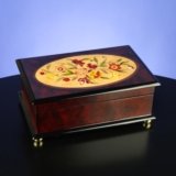 San Francisco Music Box Classic Floral Wooden Jewelry Box