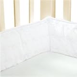White Eyelet Cradle Bumper Size: 15x33