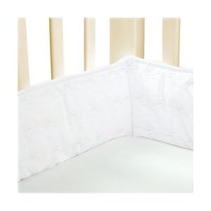 Eyelet Standard Crib Bumper Color: Ecru