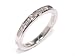 Baguette Shape Diamond Alternating with Round Brilliant Diamond Channel Set Half Circle Wedding Band, 14k White Gold, Ring Size 6.5 (T.w 0.30)