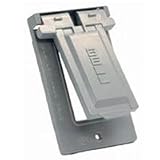 Raco 5103-0 Weatherproof Single Gang Vertical Device Mount Cover GFCI, Gray