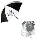 Pug Umbrella by Porcelain by Rosalinde (60' Arc)