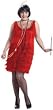 BLACK OR RED Plus Size Fashion Flapper Costume and Headband (Does not include cigarette holder, beads or stockings)