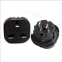 ADAPTER PLUG - Converts UK Plugs to 2 PIin US or Australian VP 9F