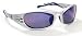 Fuel Safety Glasses - Metallic Silver Color Frame, Blue Mirror Lens