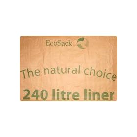 240 Litre Biodegradable Paper Wheelie Bin Liner 15 Liner Pack - 100% Biodegradable & Compostable