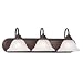 Terra Cotta and Marbleized Glass 24 Wide Bath Bar