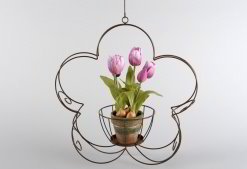 EK HANDEL Metall-Blumenampel Blume ohne Dekoø 44 cm, L 85 cm