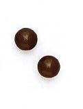 14k Yellow 8 mm Round Black Onyx Friction-Back Stud Earrings