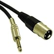 Impact Acoustics Pro-Audio - Audio cable - 22 AWG - phone mono 6.25 mm (M) - 3 pin XLR (M) - 50 ft - shielded foiled twisted pair (SFTP) - black
