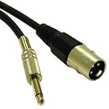 Impact Acoustics Pro-Audio - Audio cable - 22 AWG - phone mono 6.25 mm (M) - 3 pin XLR (M) - 50 ft - shielded foiled twisted pair (SFTP) - black