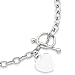 14k White Gold Heart Charm Necklace - 18 Inch - Toggle - Measures 18x16mm - JewelryWeb