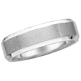 Men's 7mm Stainless Steel Band with Brushed Finish
