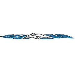 Tribal Dolphin Arm Band Temporary Tattoo 1.5x9