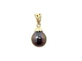 Tahitian Black Pearl Pendant in 14K Yellow Gold