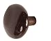 Brown Porcelain Doorknob/Rust Stem 2 1/4