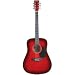 Lauren Full Size Dreadnought Acoustic Guitar - Red