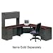 38000 Series Left Pedestal Desk, 3/4 Pedestal, Light Gray/Light Gray, 66 x 30 (HON38292LQQ)