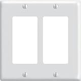 Double-Gang Wall Plate - White