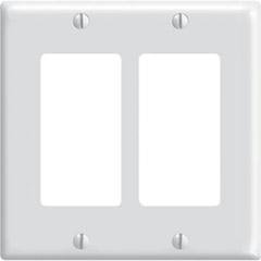 Leviton Double-Gang Wall Plate - White R42-80409-00W
