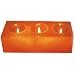 WBM Hand Carved Himalayan Crystal Salt 3 Tealights Candle Holder Cube