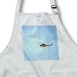 Yellow Canadian Rescue Helicopter In Blue Sky - Medium Length Apron With Pouch Pockets 22w X 24l by 3dRose LLC