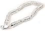 Sterling Silver CZ ICE Bullet Chain Link Bracelet -7.5"
