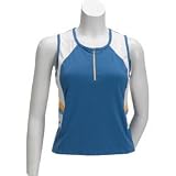 Tail Tennis Zipper Tank Blue/White/Yellow (COLOR: Blue/White, SIZE:Large)