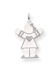 Genuine IceCarats Designer Jewelry Gift 14K White Gold Kid Charm