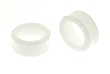 Silicon Double Flare White Plug - 7/8'' - Sold as a Pair
