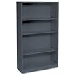 Hon - Metal Bookcase, 59 High, Three Adjustable, One Fixed Shelf, Charcoal (S60Abcs)